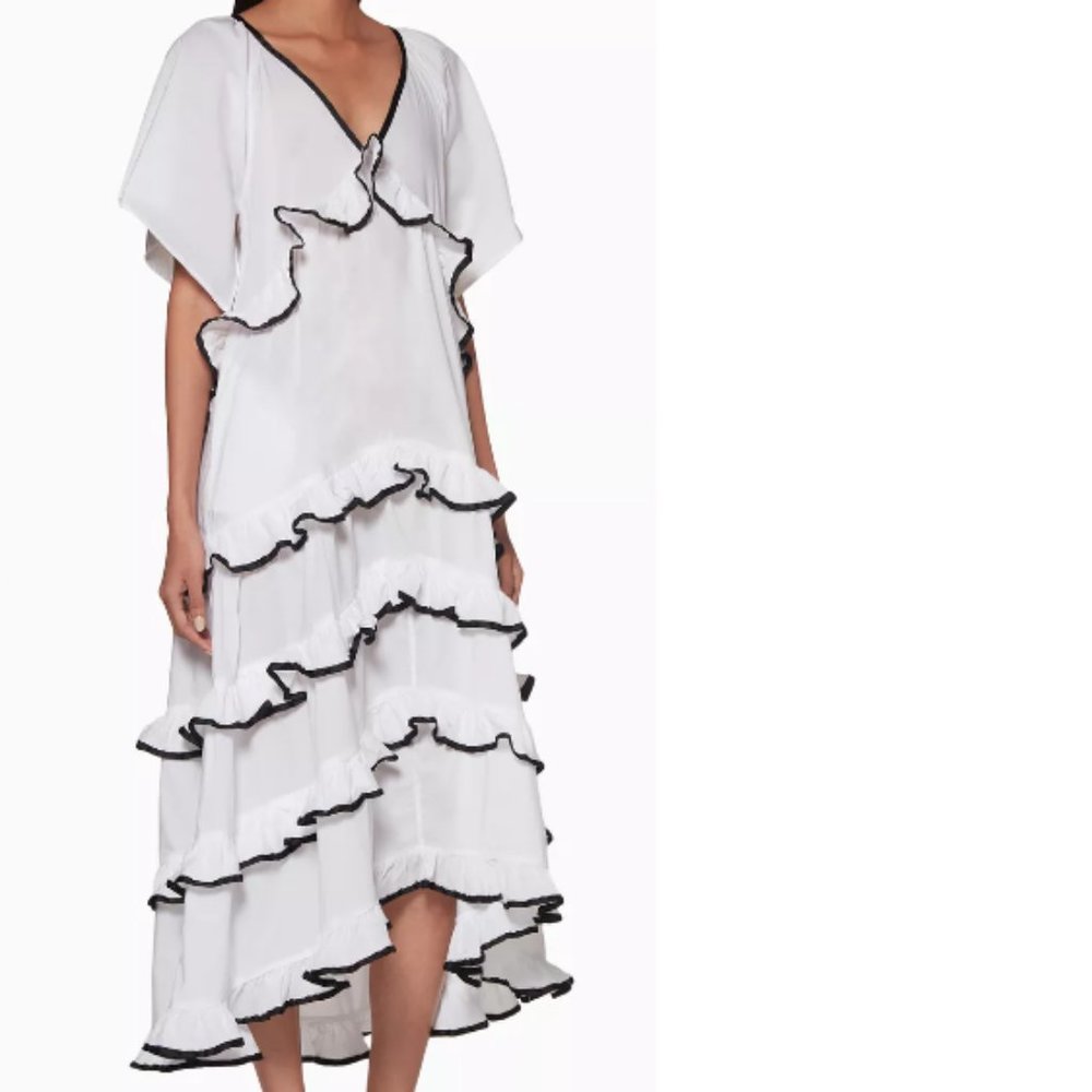 Rhode Resort White Ariel Tiered Maxi Dress